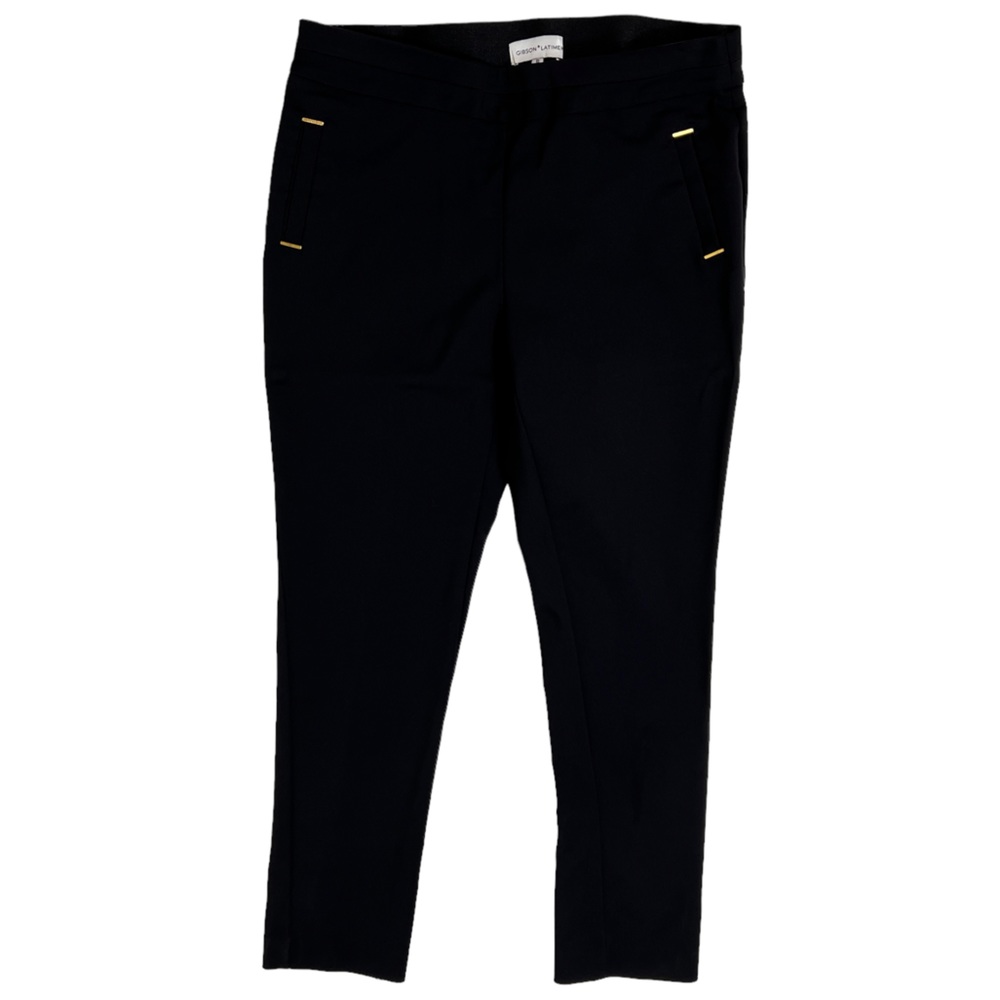 Gibson Latimer Black Center Seamed Stretch Skinny Slacks Size 10
